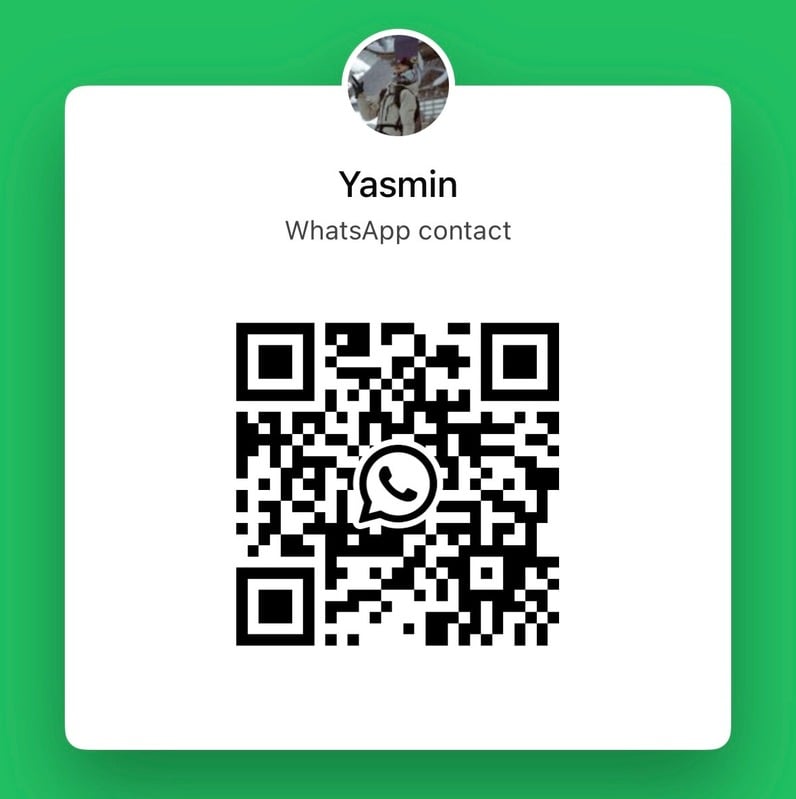 WhatsApp QR code to contact Yasmin